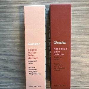 LOT Of 2 - Glossier Cookie Butter & Hot Cocoa Balm Dotcom (Original Formula) NIB